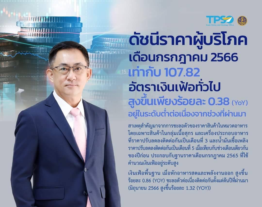 พาณิชย์เผย เงินเฟ้อยังอยู่ระดับต่ำต่อเนื่อง